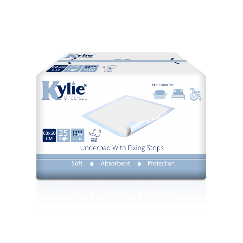 Kylie® Disposable Underpads With Fixing Strips | 60 x 60cm